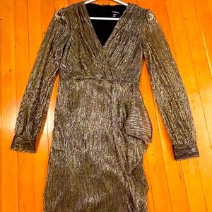 Le Chateau Metallic Gold And Black Dress. Size XS
